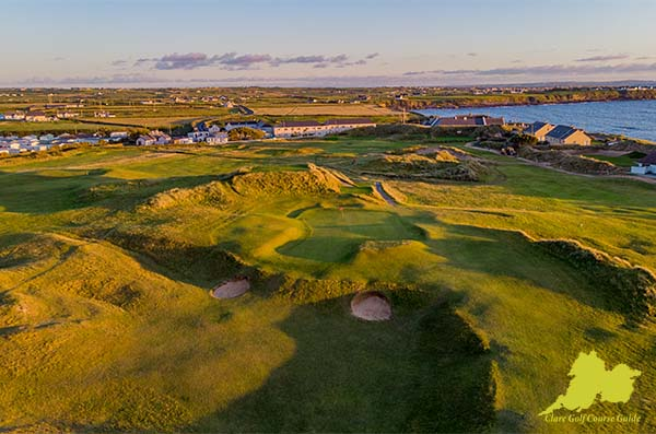 Championship golf course aerial view