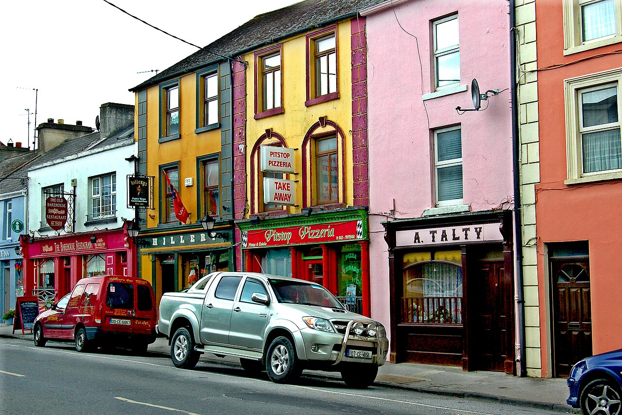 Colorful buildings on Miltown Malbay street